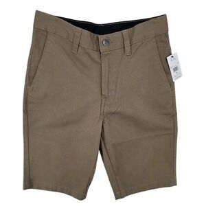 Volcom Vmonty Stretch 22 Chino Shorts Khaki Tan Men's Size 28‎ NWT